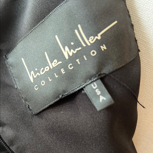 Nicole Miller Black Ruffled A-Line Mini Dress - Picture 3 of 3